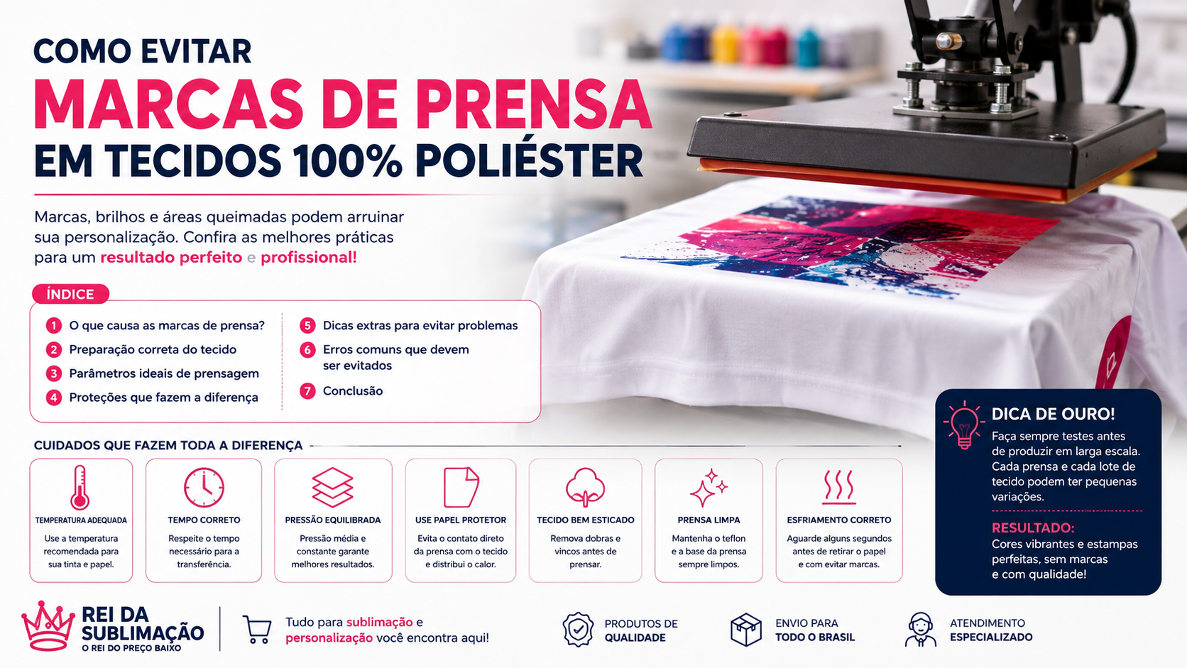Como Evitar Marcas de Prensa em Tecidos 100% Poliéster